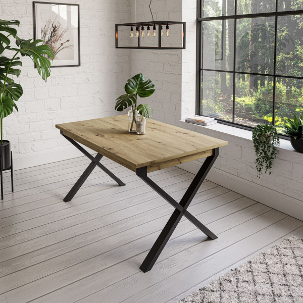 Stół X ART 125 cm nierozkładany dąb stirling