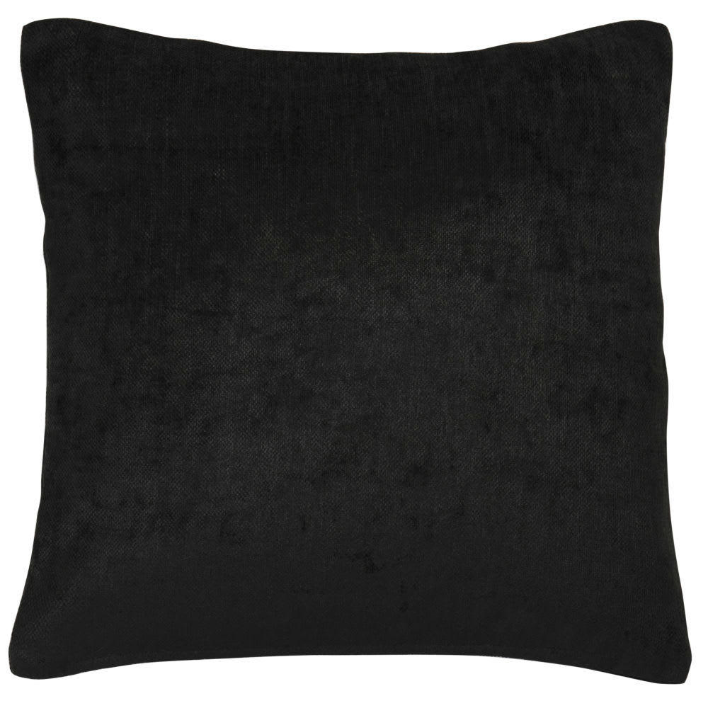 - Coussin en velours noir 45x45