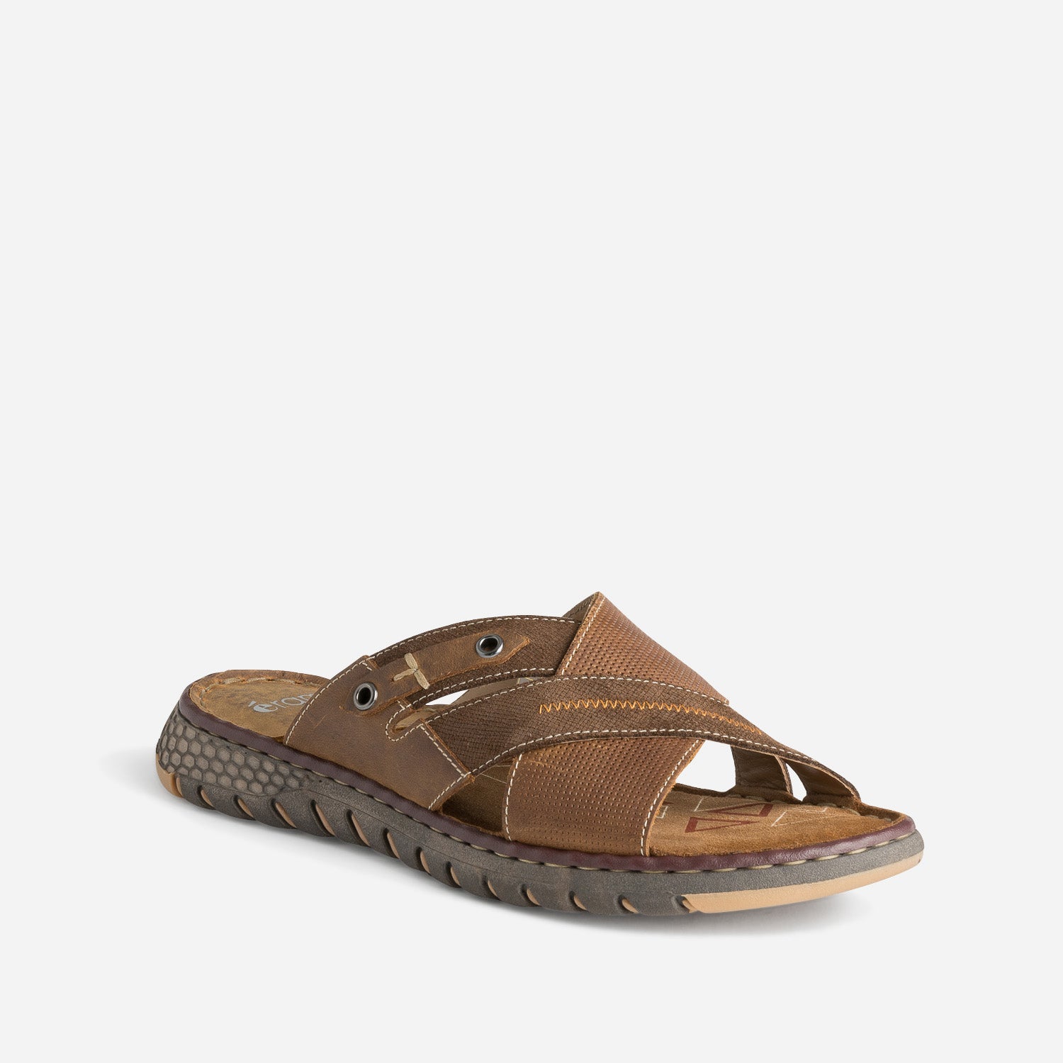 Mule marron cuir
