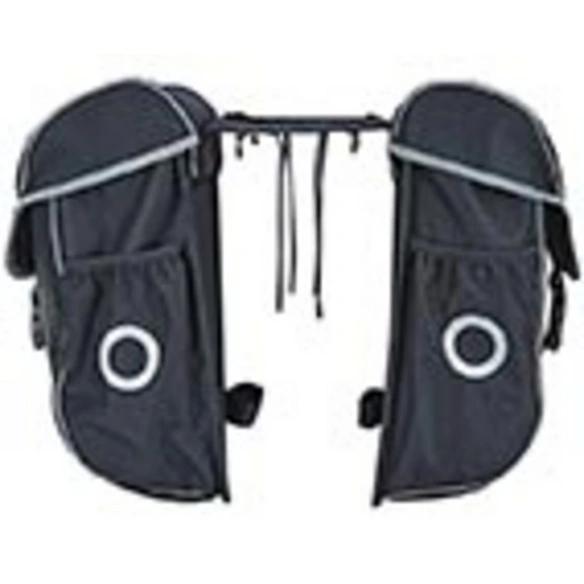 Fahrradtasche, 2x20L, wasserabweisend, schwarz, Polyester