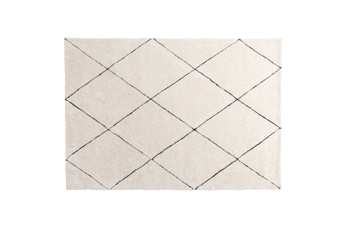 Rebellenclub Vloerkleed Varkaus - zwart/wit - 290 x 200 cm