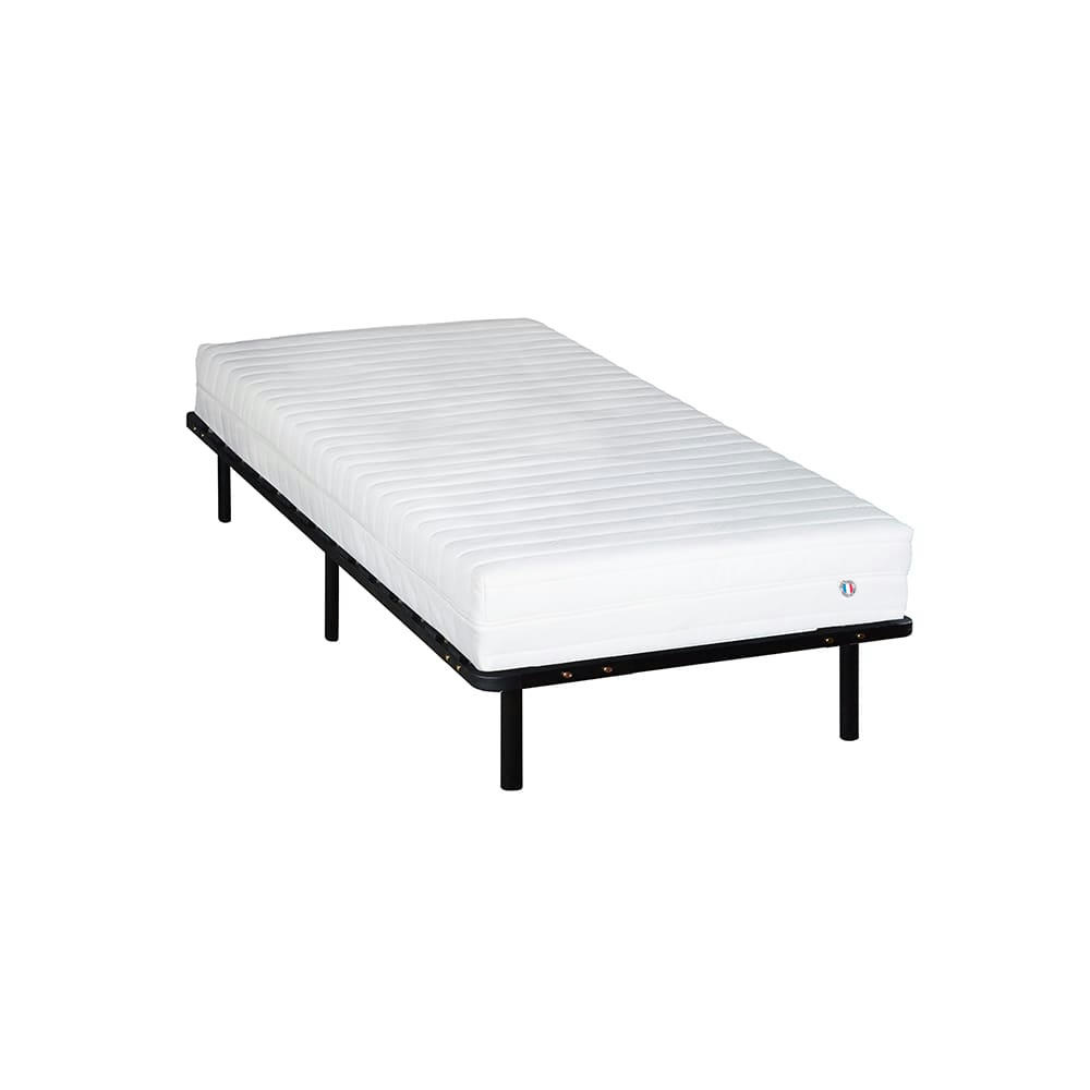 KLO - Ensemble  90x200  Matelas Mousse HD + Sommier Métal