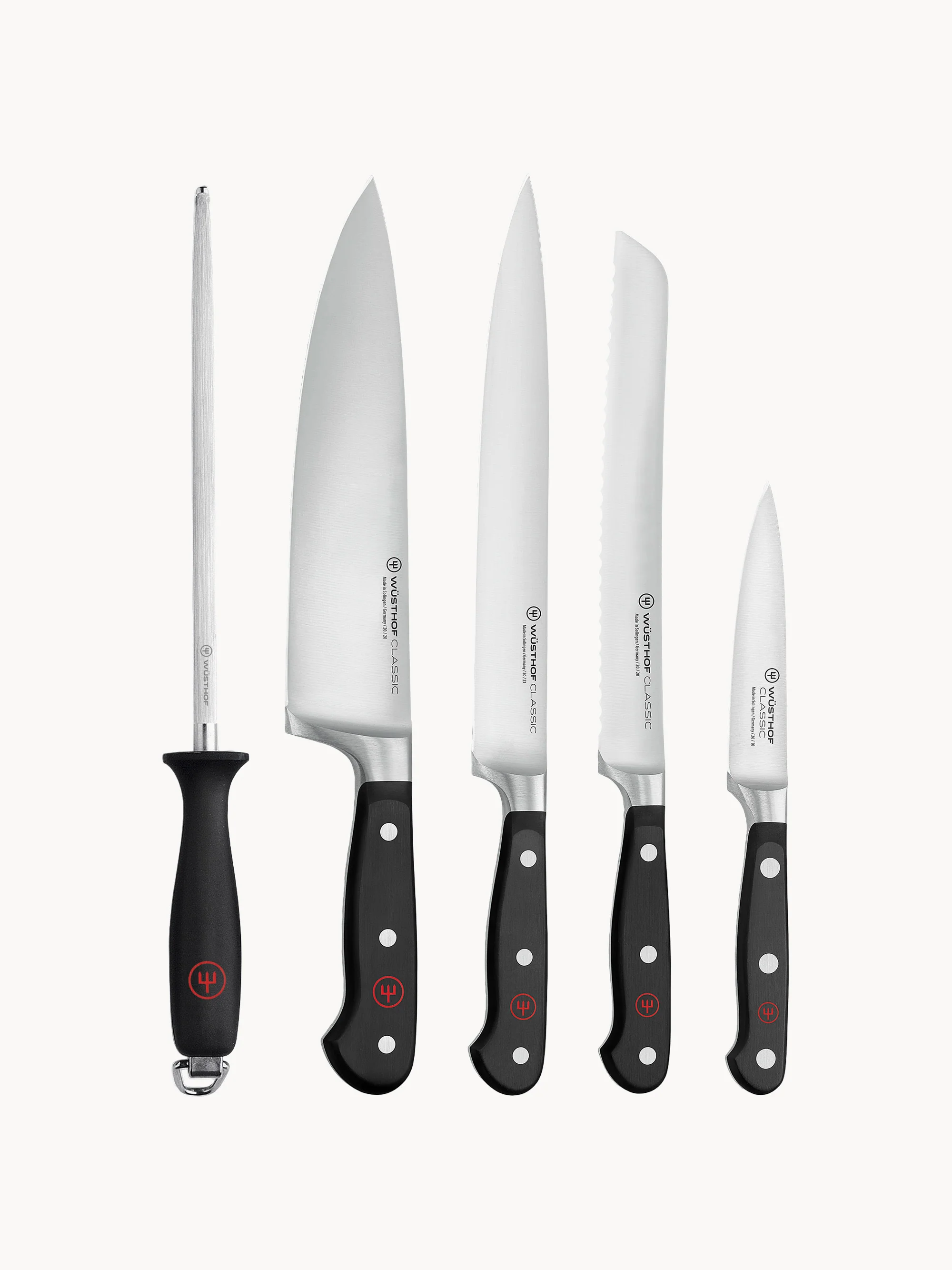 Messer-Set Classic aus Edelstahl, 5er-Set