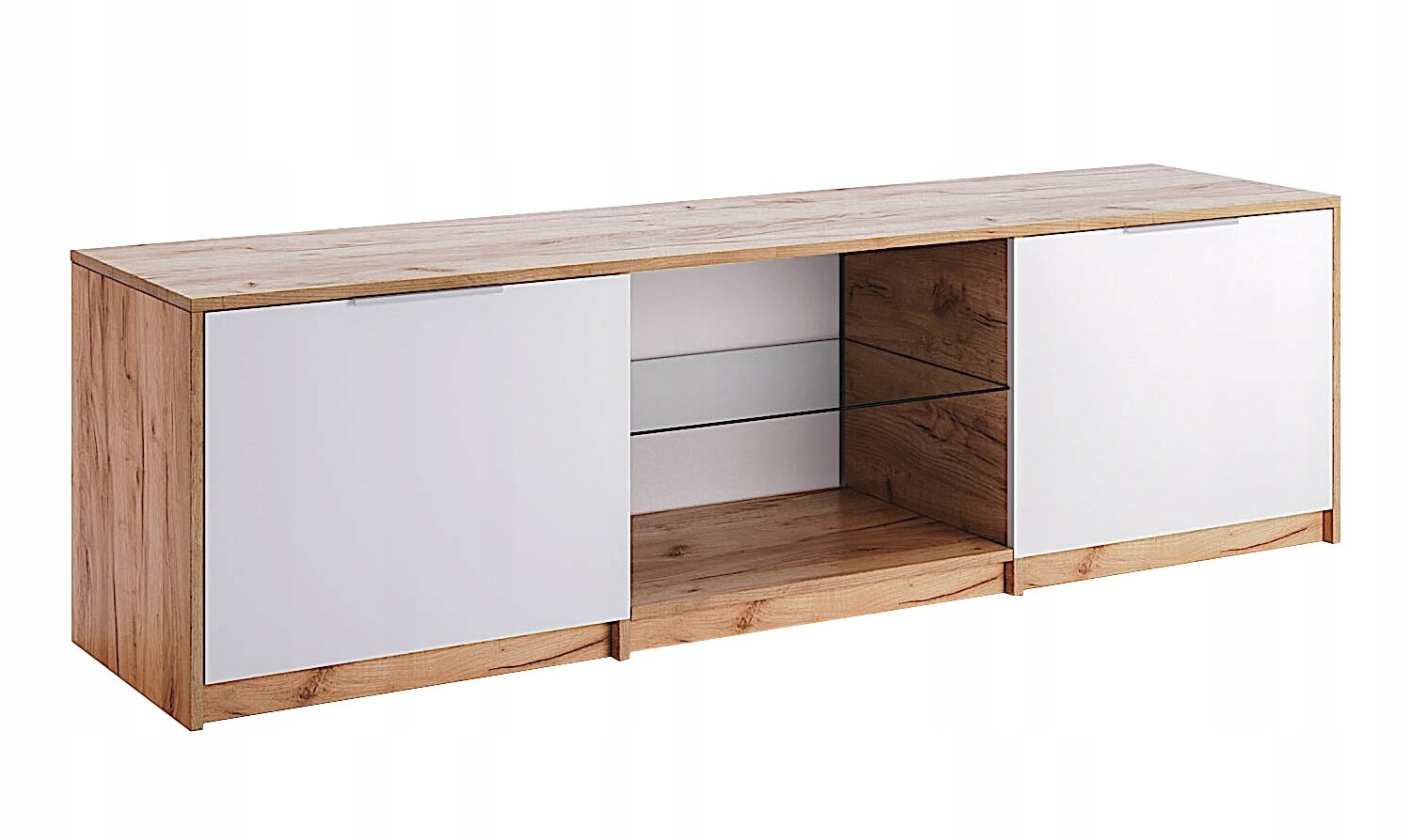 SZAFKA RTV Tissa z płyty wiórowej 179x45x52cm biały połysk
