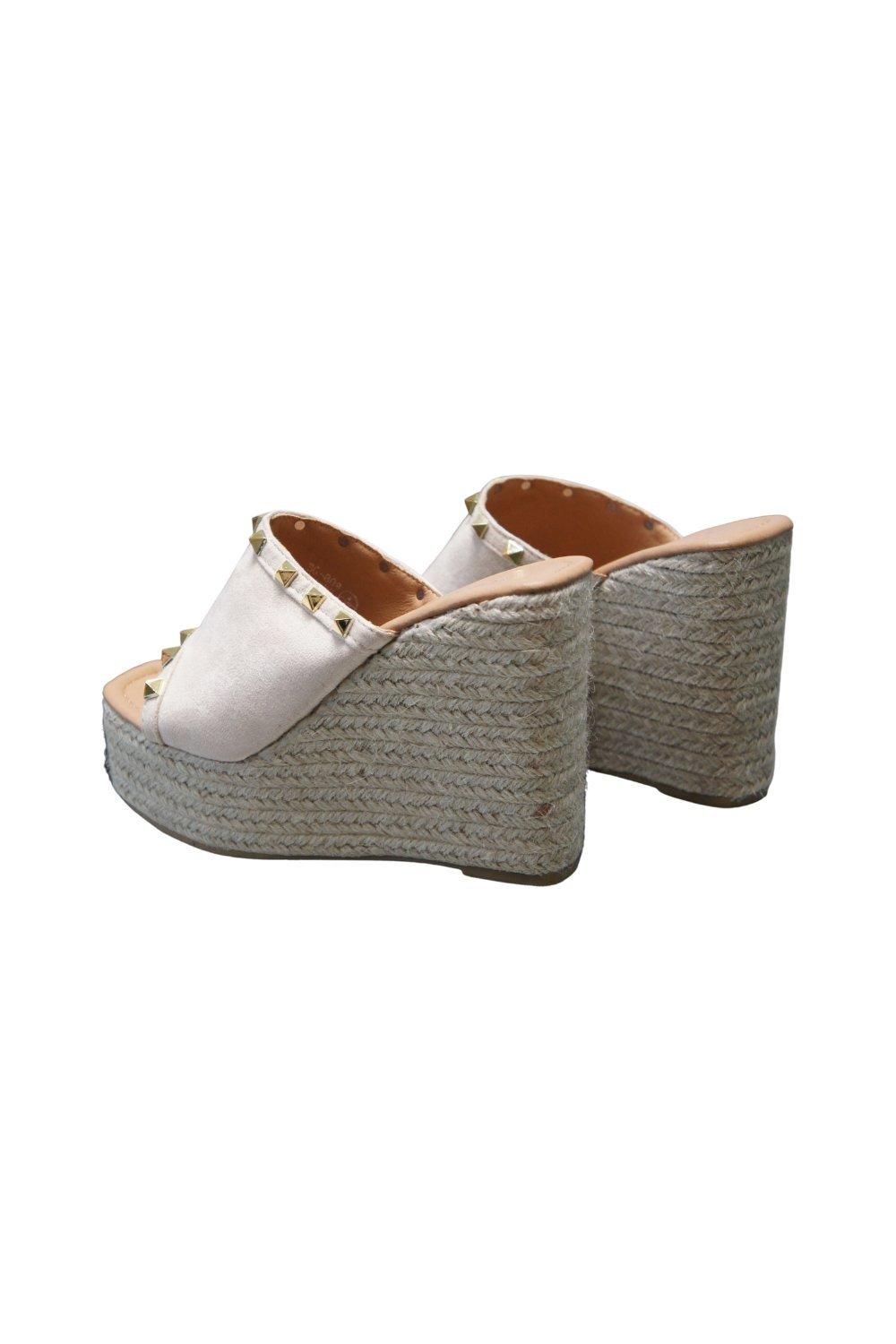 IVACHY Summer Open Toe Espadrille Sandals
