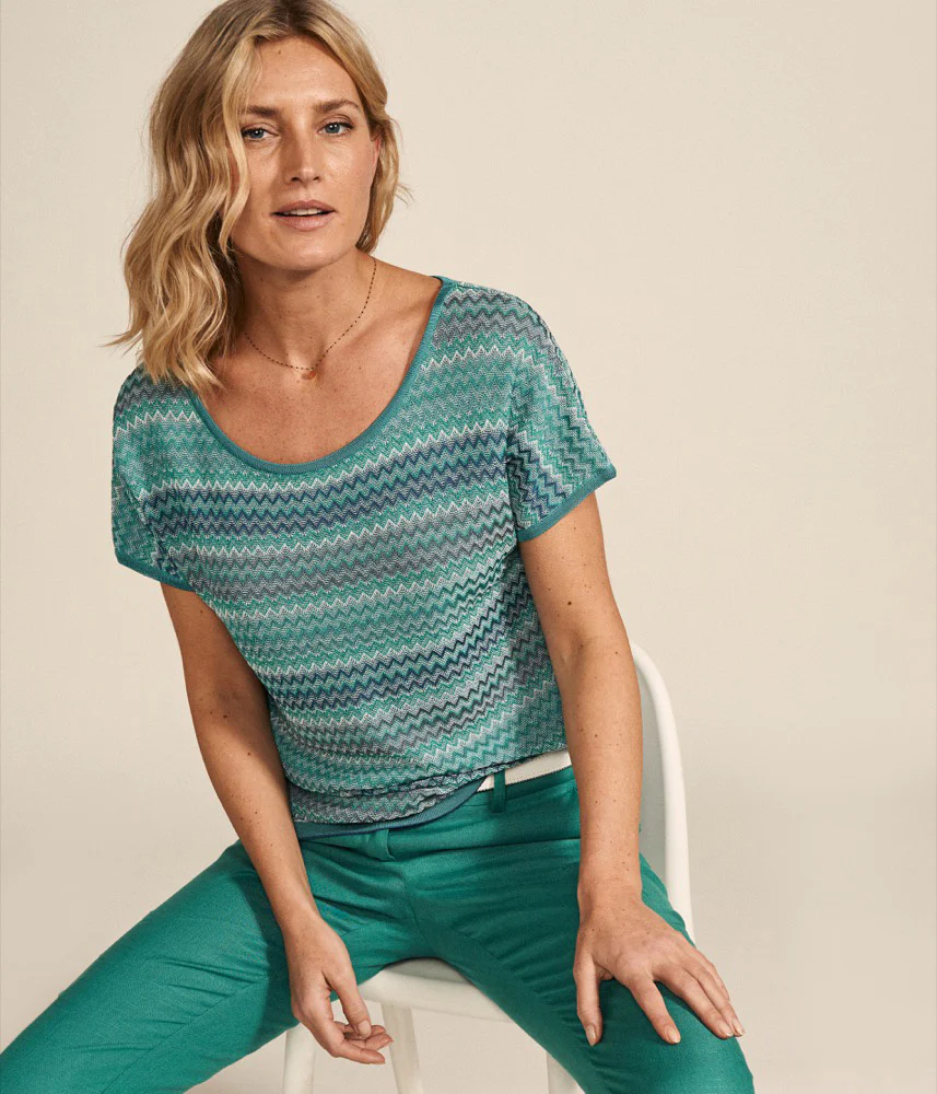 Pull en maille jacquard ANGY/77174/881
