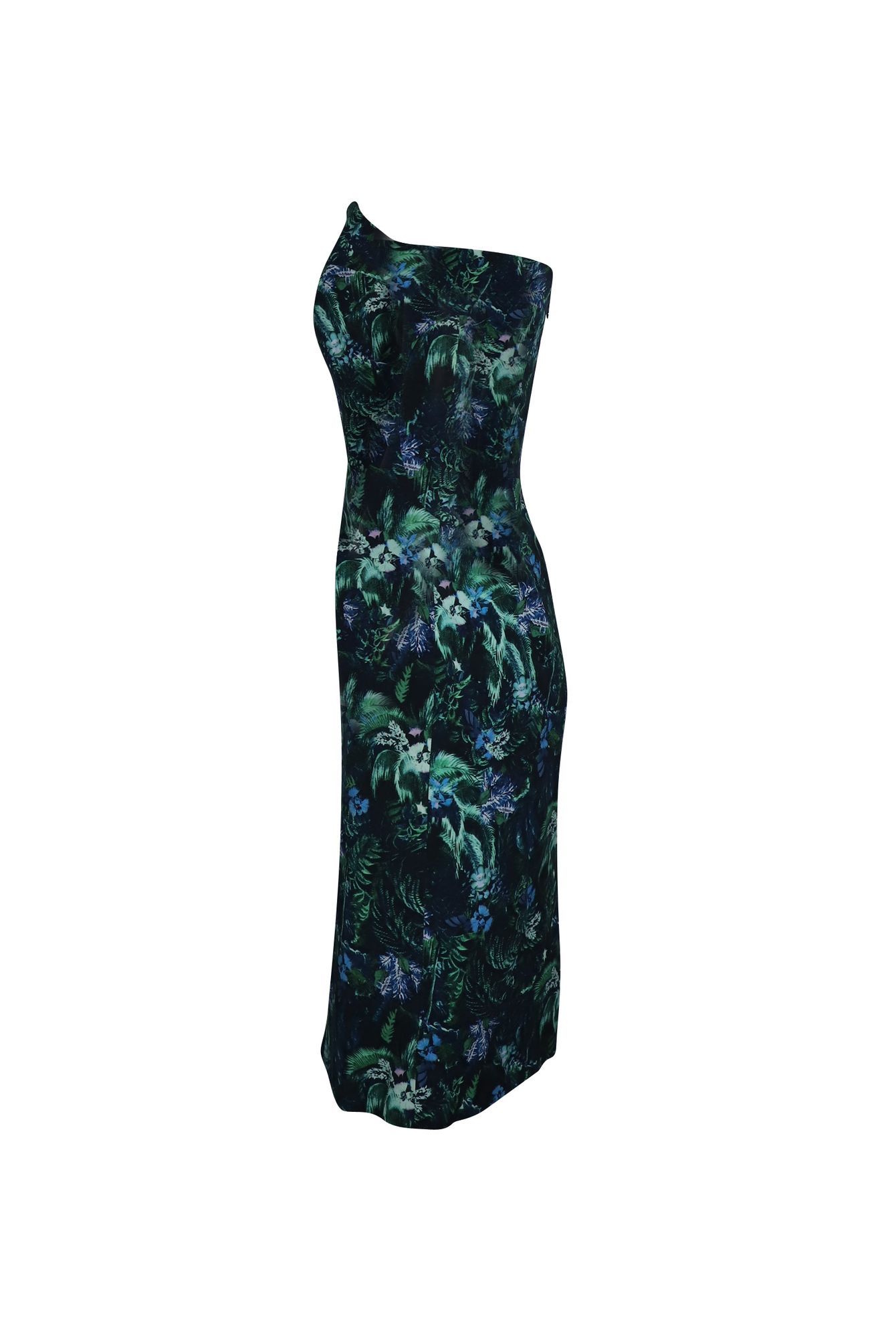 Erdem Preloved Strapless Tree-Print Midi Dress in Multicolor Viscose