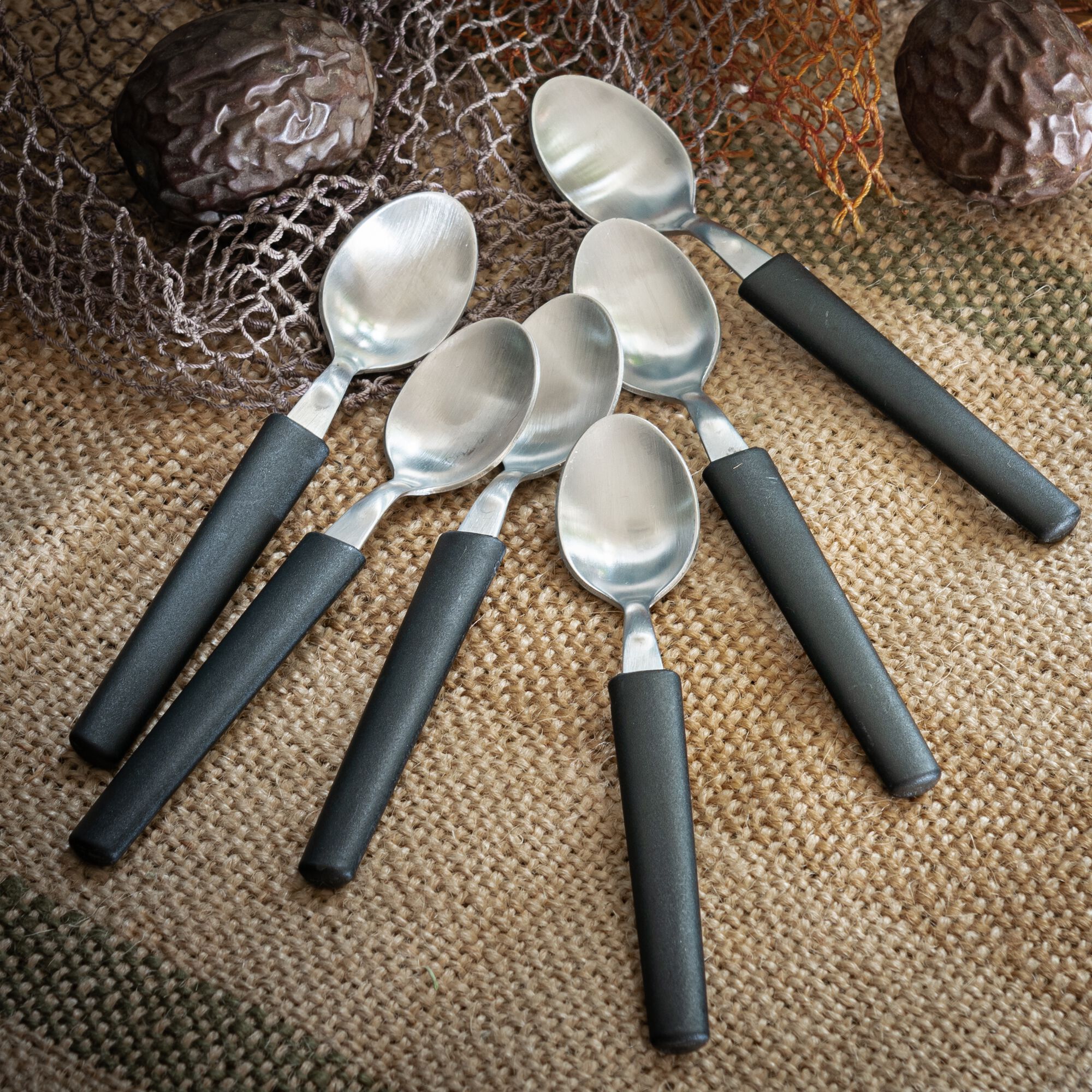LINE - Cuillère à café en matière végétale 100% recyclable - noir