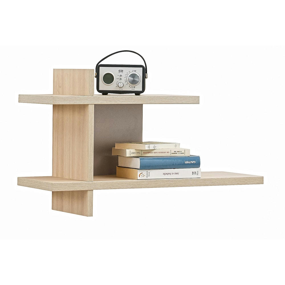 GRAPHIC - Etagère murale effet bois finition bois