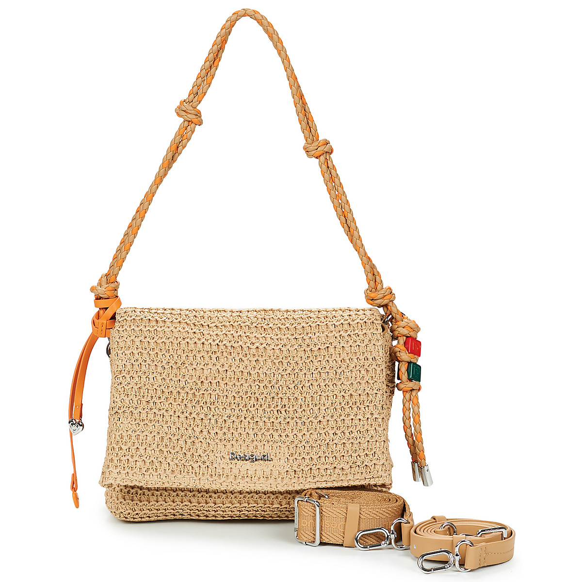 Desigual - HALF LOGO RAFFIA VENECIA - Beige