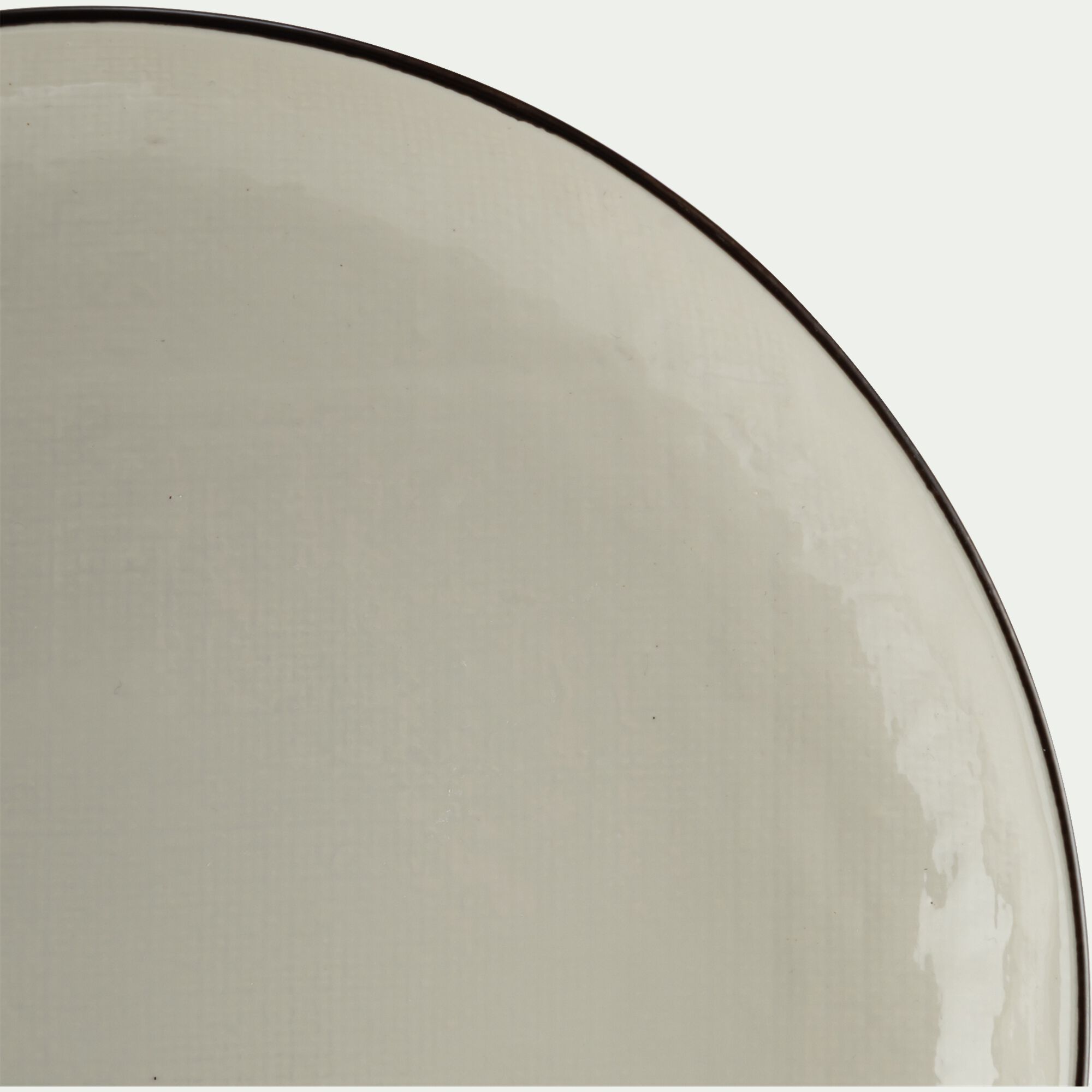 ZIA - Assiette plate en grès D26,9cm - blanc
