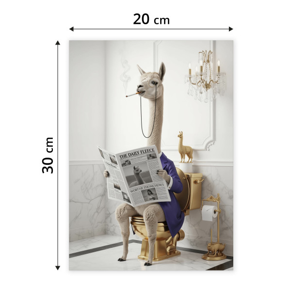 Plakat Lama w toalecie 20x30cm