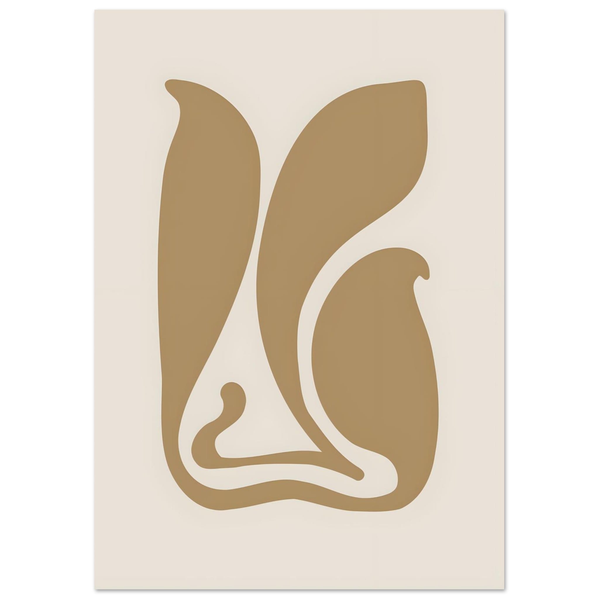 Artfulprints Poster Matisse – Abstract stillness  - A4 21x29.7 cm - Taupe