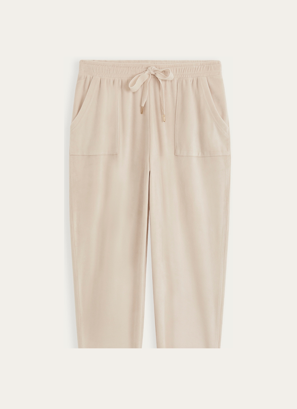PANTALON EN VELOURS BEIGE