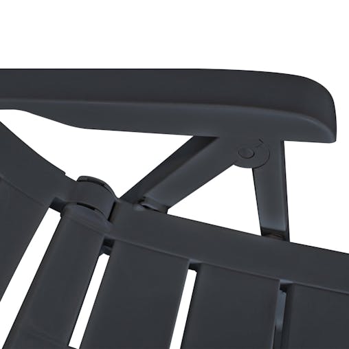 NNEVL Reclining Garden Chairs 2 pcs Plastic Anthracite