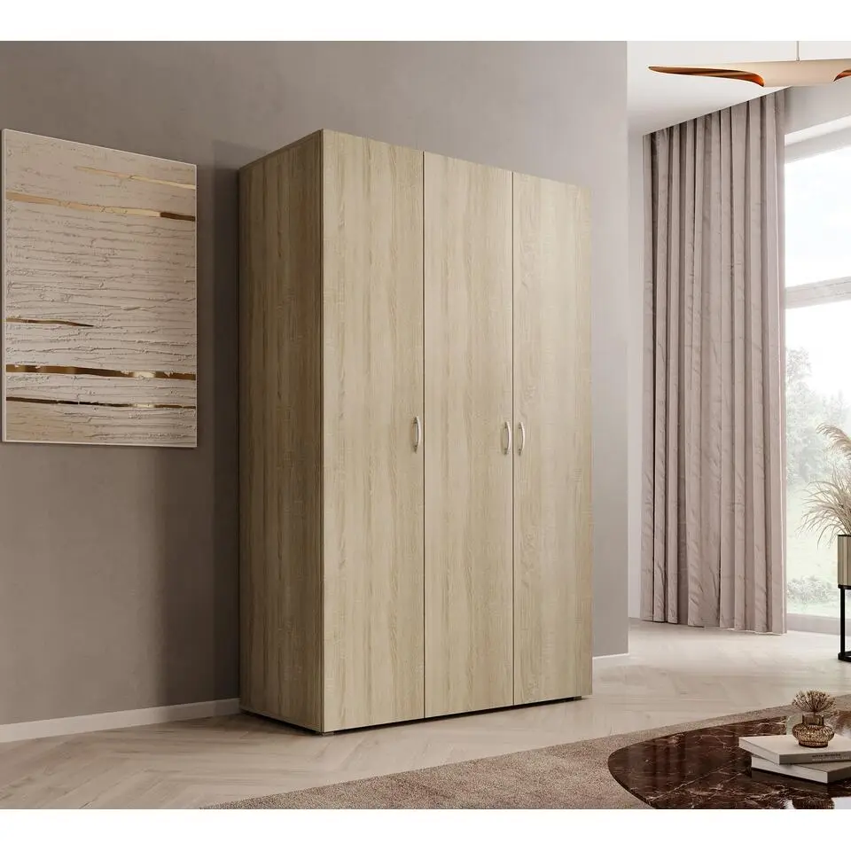 Meubella - Kledingkast Bernd - Licht eiken - 111 cm