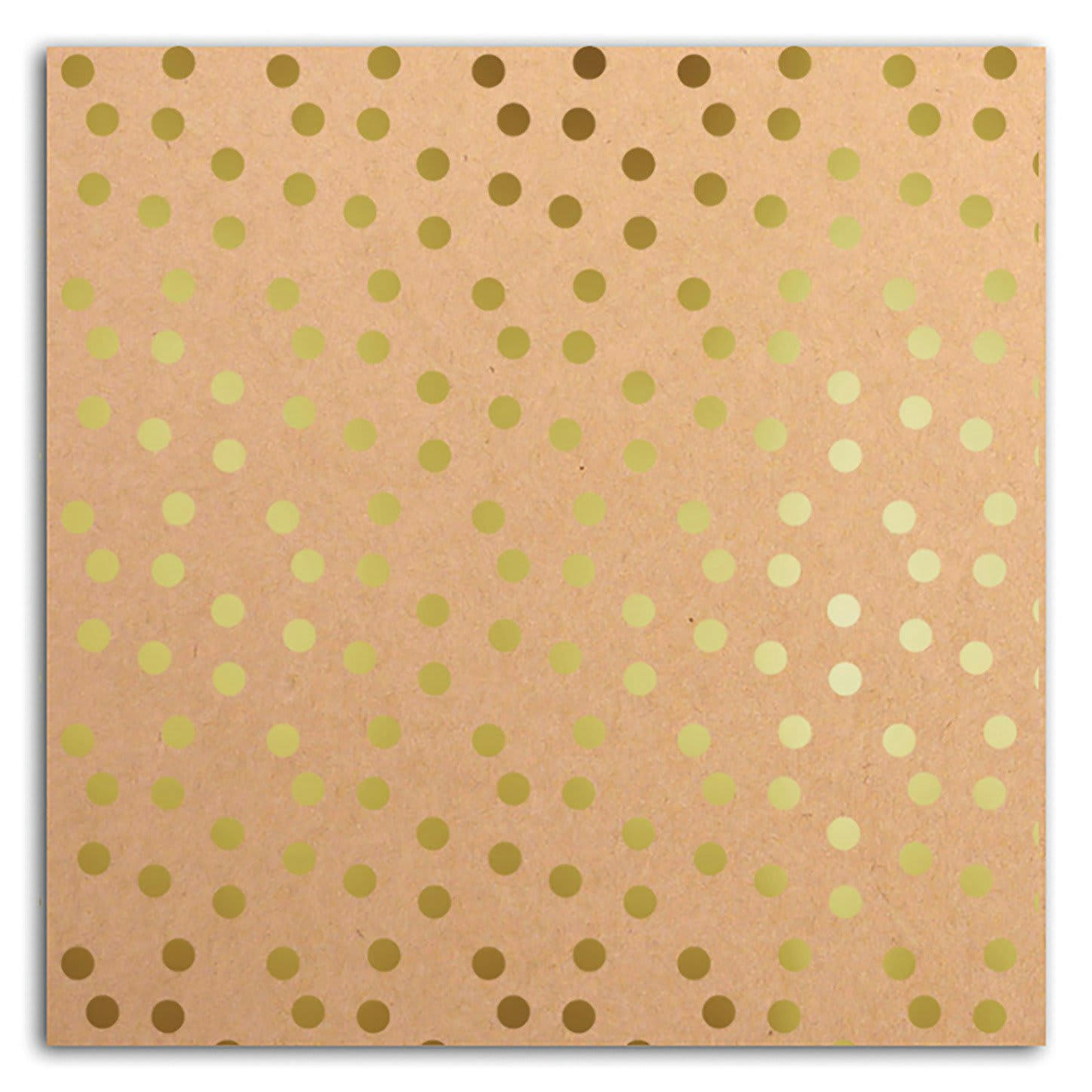 - Papier scrapbooking Mahé Kraft Pois 30,5x30,5 cm
