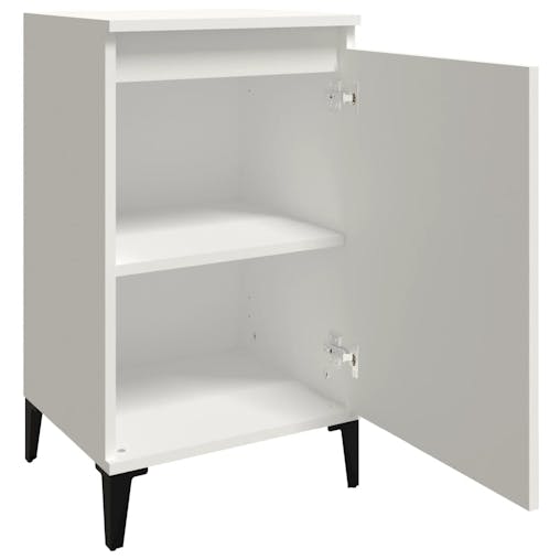 NNEVL Bedside Cabinets 2 pcs White 40x35x70 cm Engineered Wood