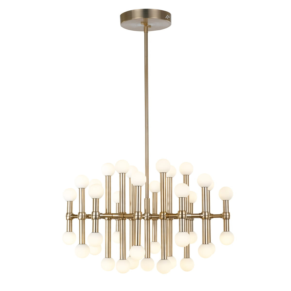 Żyrandol GIOVANNA złoto-biały LED 37x94W 3000K 6084lm wym:150x70x70 Italux
