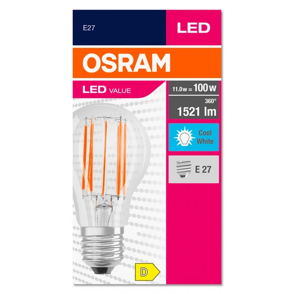 LED-Leuchtmittel »LED VALUE CLASSIC A«, 4 W, E27, warmweiß
