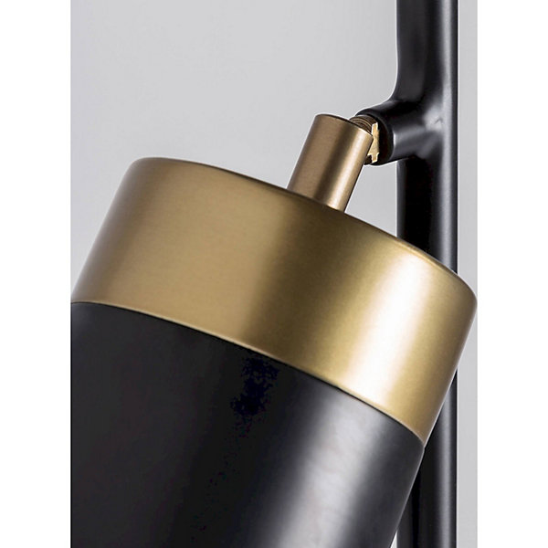 Lampe sur pied élégante dorée et noire 42 x 28 x 154 cm Noir et Or élégance contemporaine
