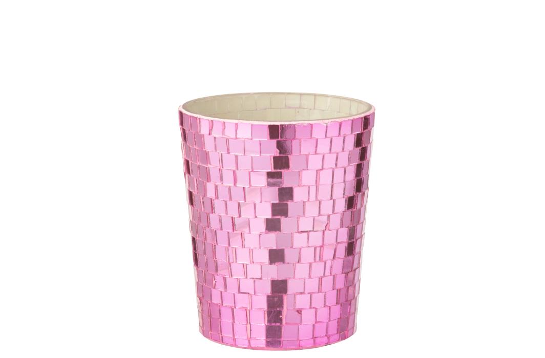 J-Line geurkaars Spiegel - glas - roze