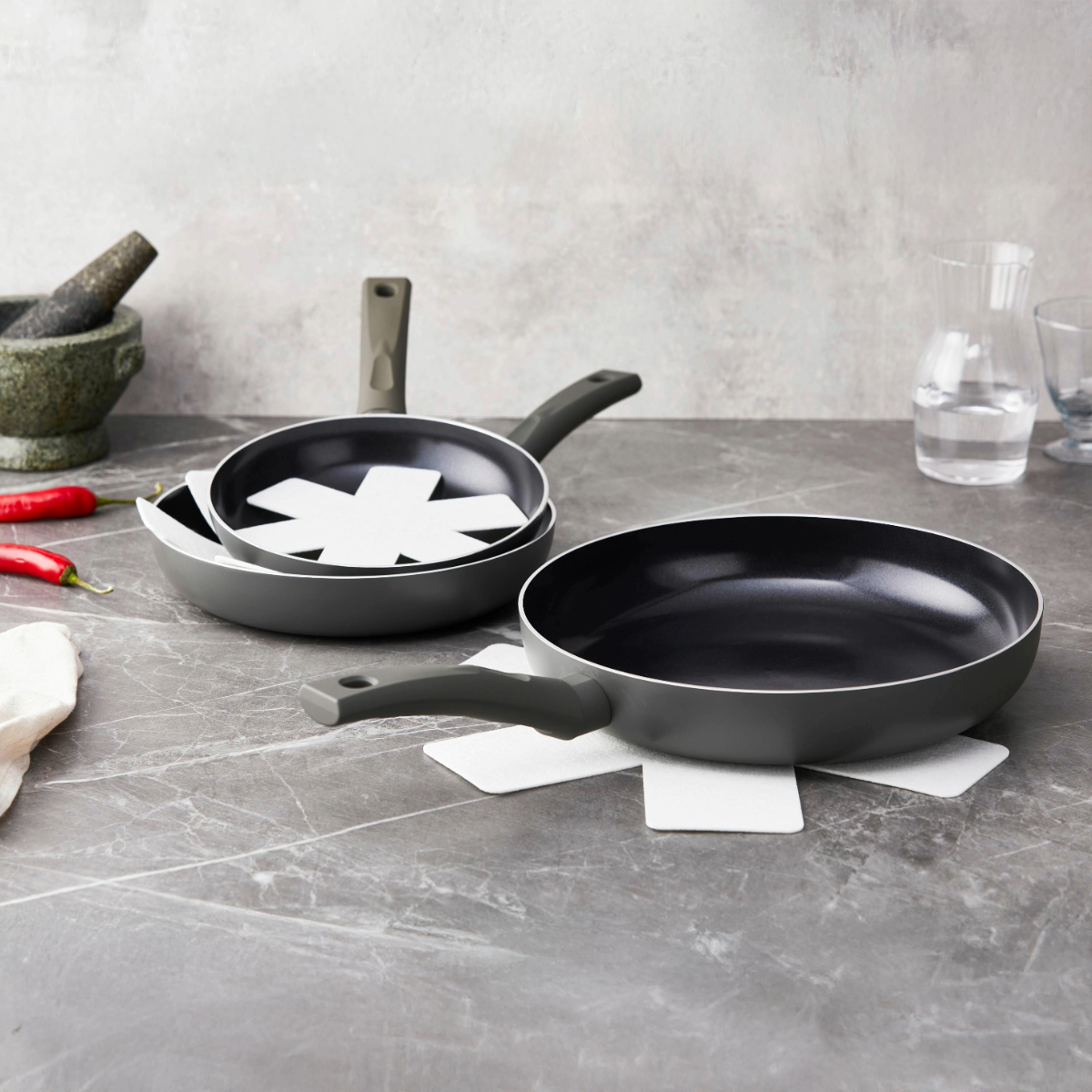 ISENVI Avon Combideal - Keramische Koekenpannen - Ergo grepen