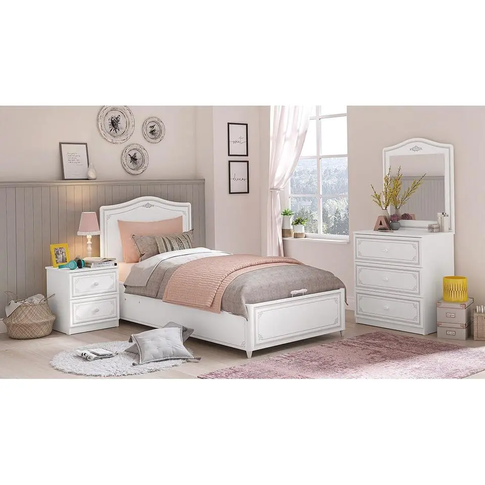 Emily commode ladekast met spiegel meisjeskamer