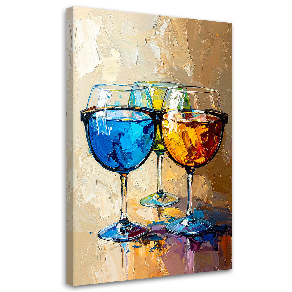 Feeby Obraz do kuchni jadalni restauracji, Kieliszki Napój Koktail 40x60