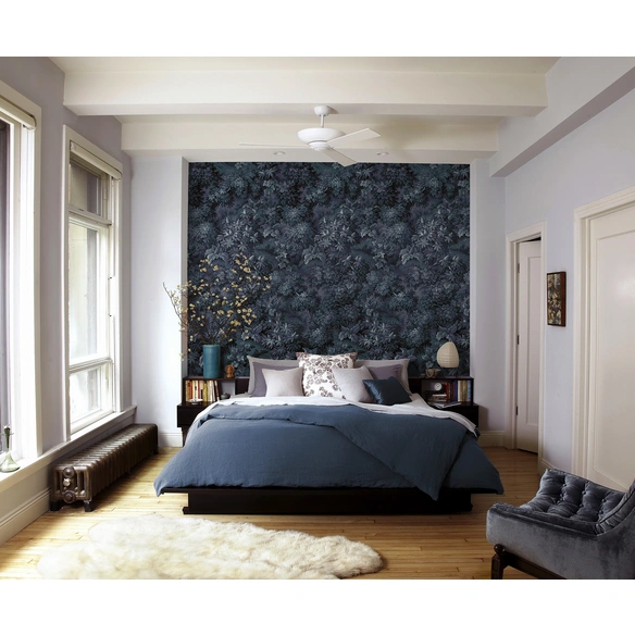 Vliestapete »Botanique Bleu«, Breite 300 cm, seidenmatt