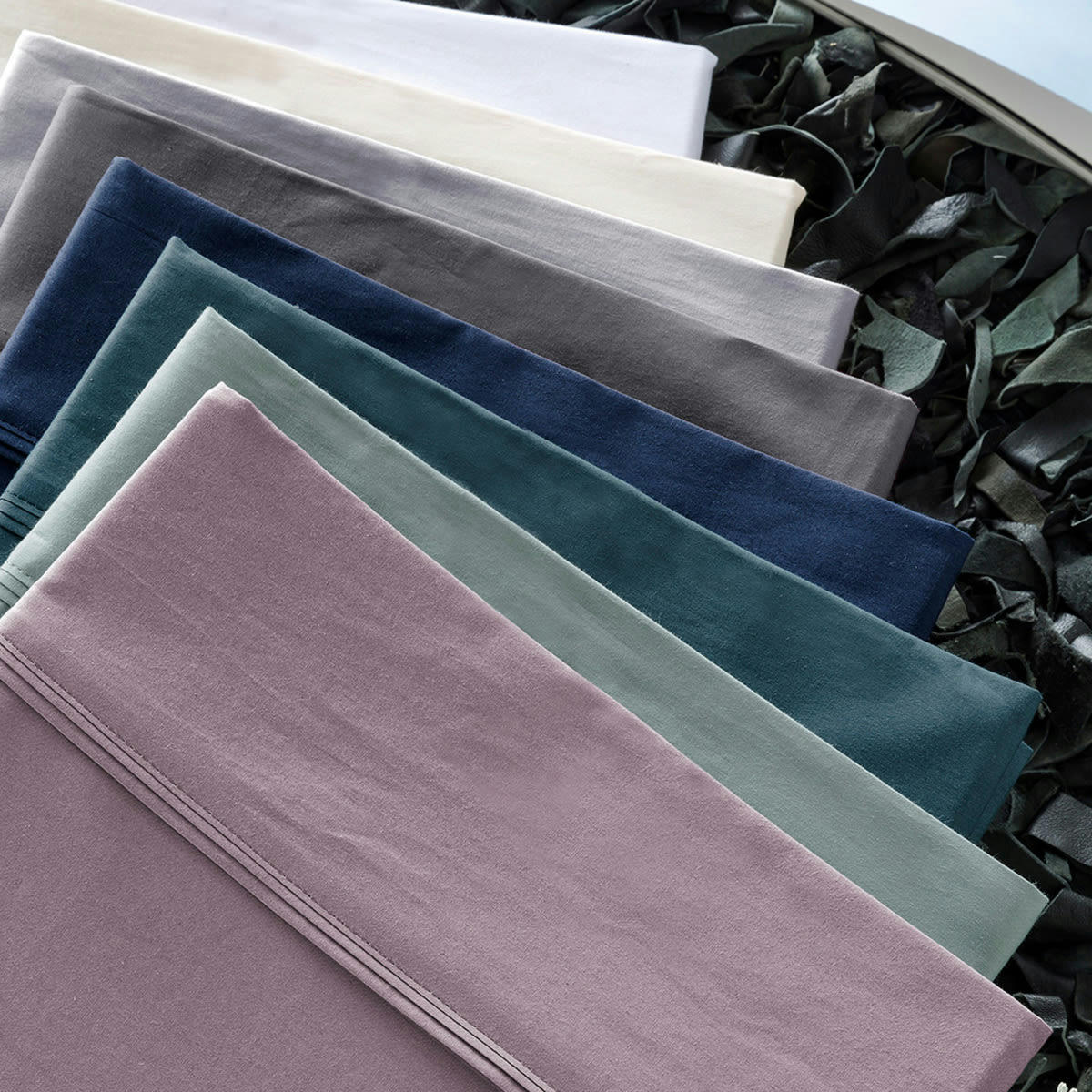PURE DH - Drap housse en coton mauve 140x200