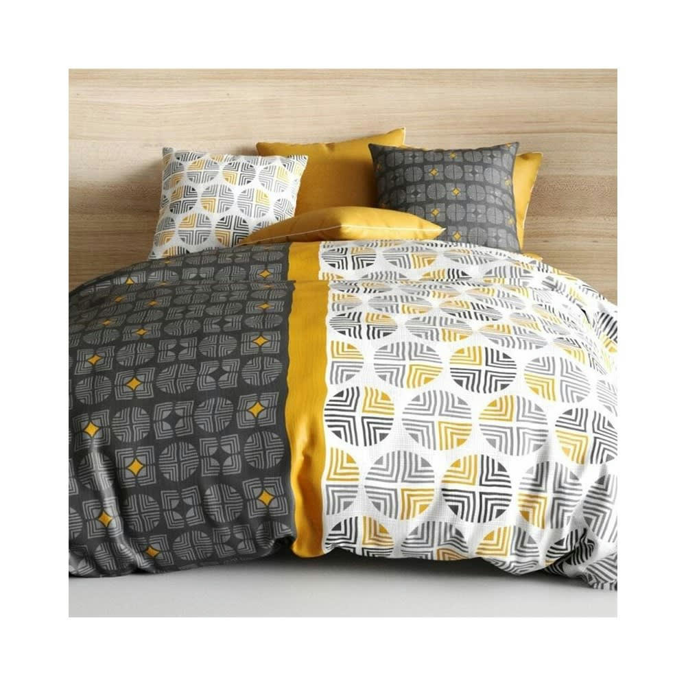 ARTURO - Parure de couette 100% coton 57 fils imprimée 240x220 2 taies