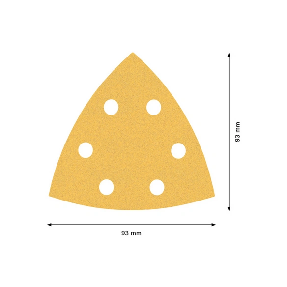 Schleifblatt, K120, 93x93 mm, 5 Stück