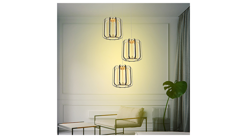 Lampa wisząca Xara LED 48 cm ze ściemniaczem czarno-złota