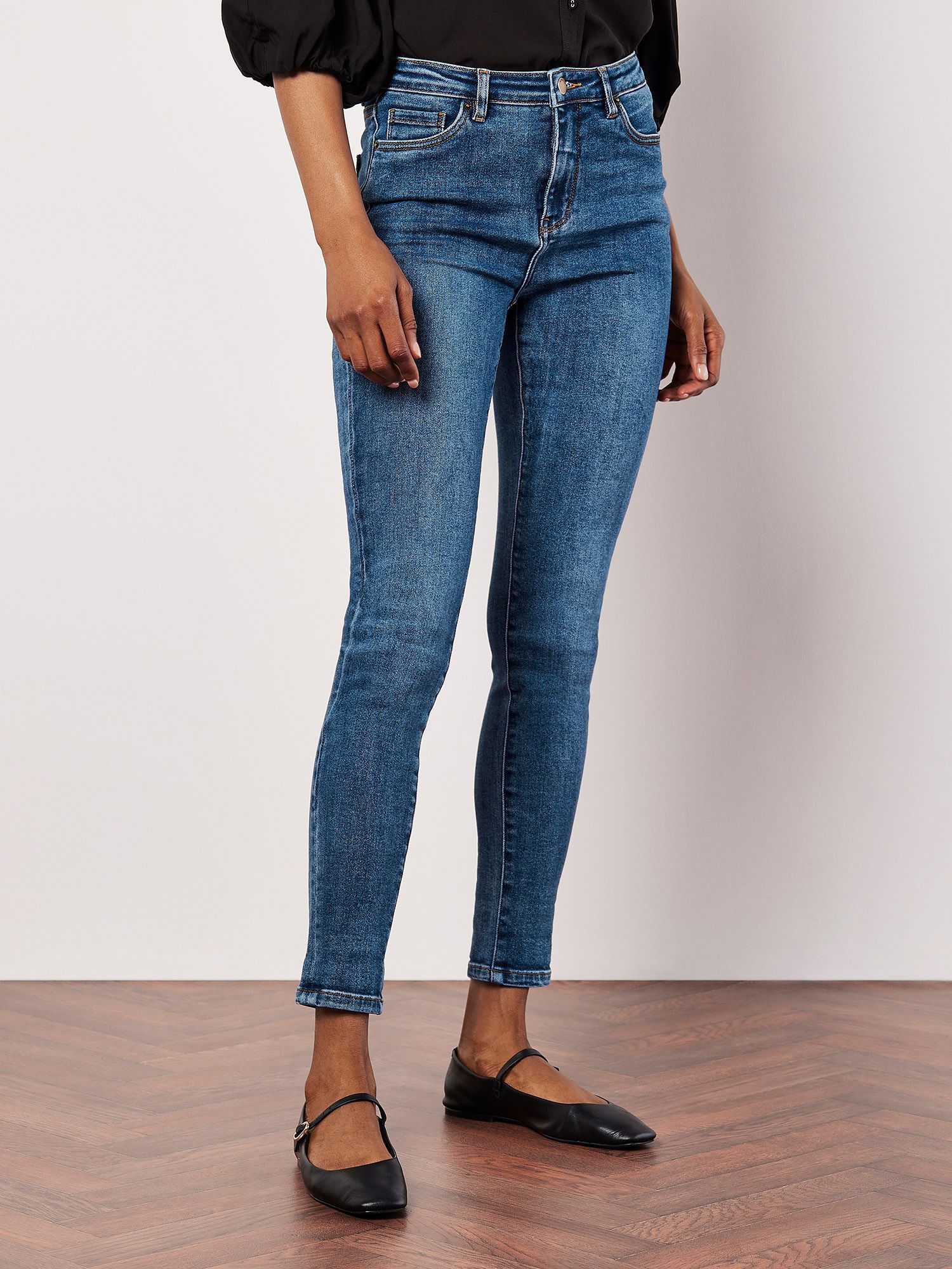 Apricot Sienna Distressed Denim Skinny Fit Jeans