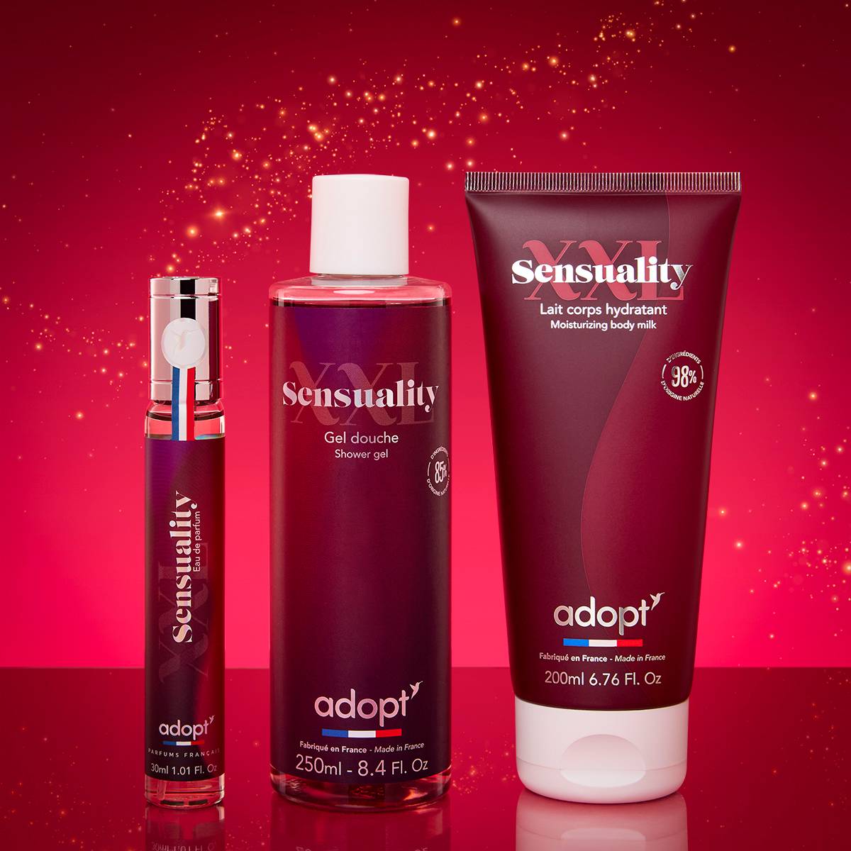 XXL SensualityCoffret eau de parfum 30 ml   gel douche 250 ml   lait corps 200 ml