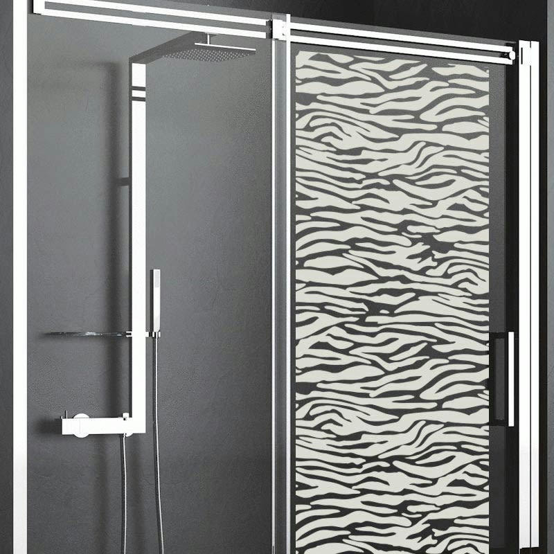 - Film Occultant motif peau de tigre pour Vitre/Douche 150x45cm