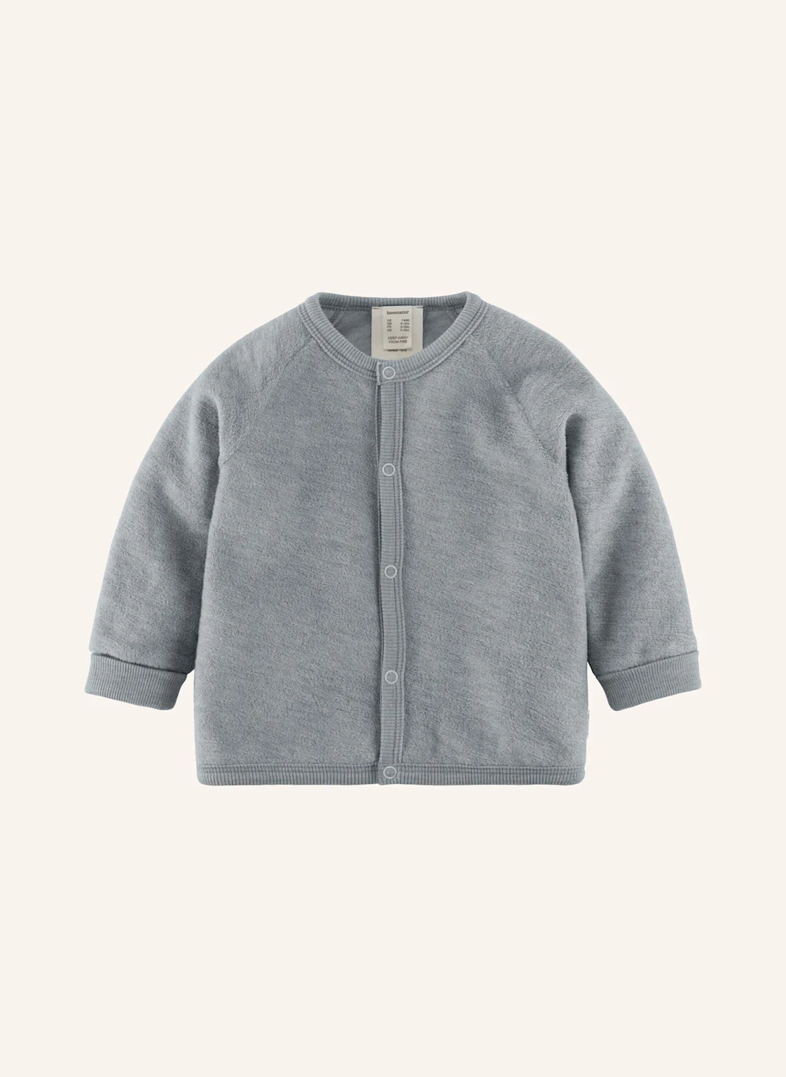 hessnatur hessnatur Wollfrottee Jacke aus reiner Bio-Merinowolle