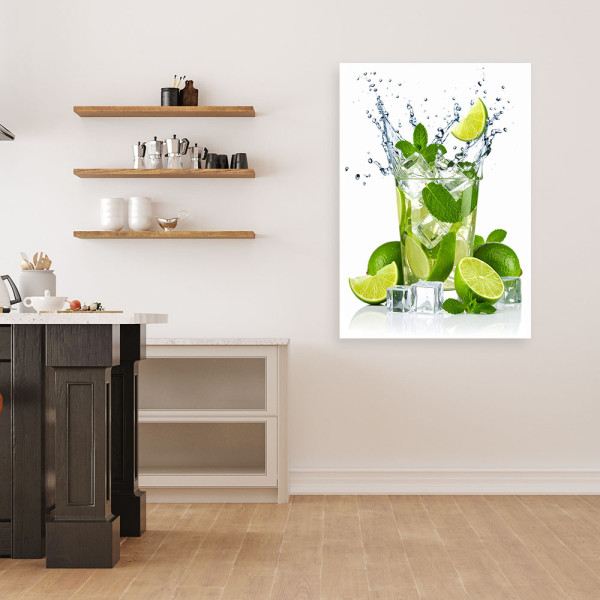 Obraz do kuchni baru, Koktajl Limonka Mojito Owoce 20x30