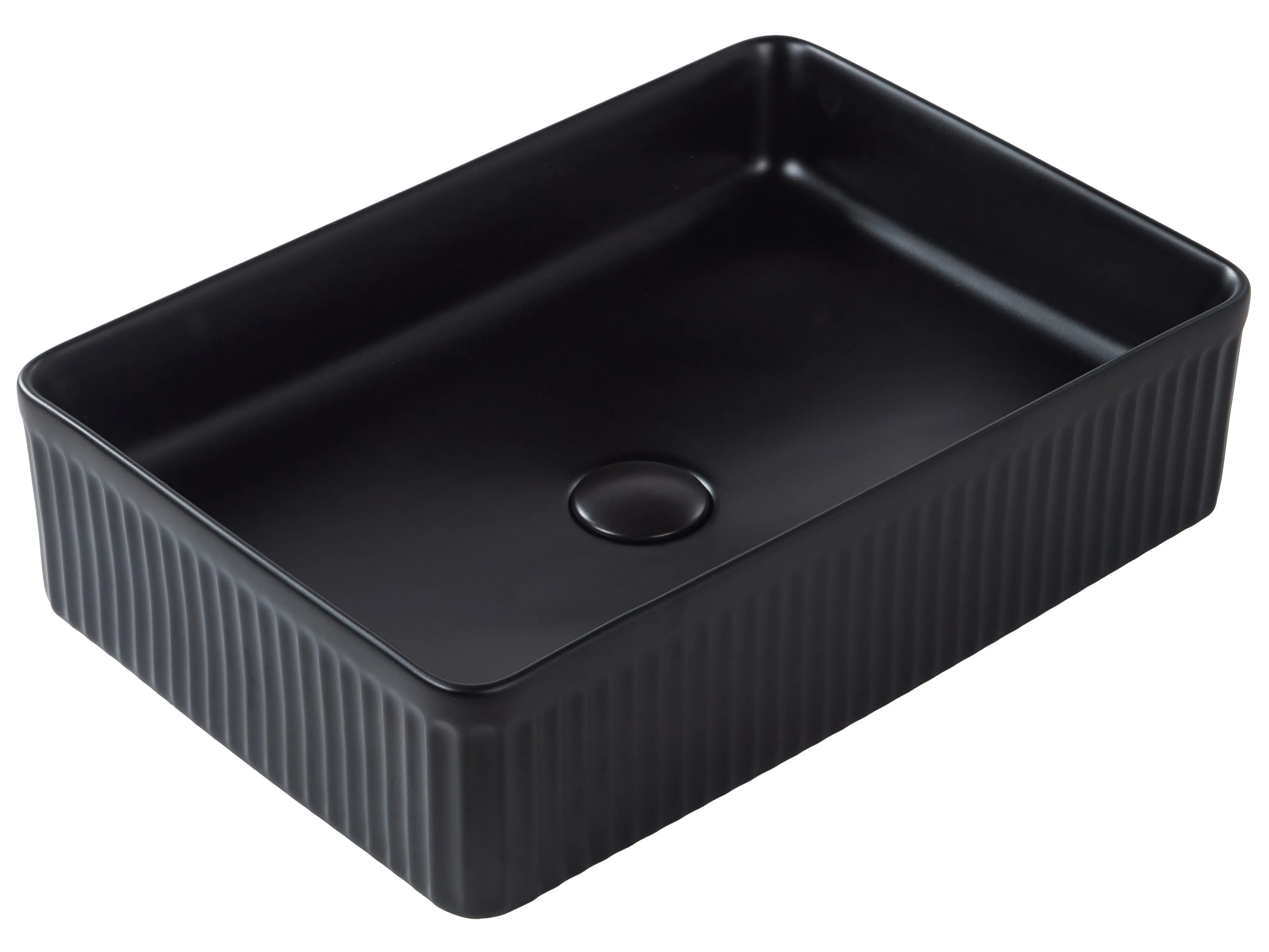 Countertop Basin GELDO 500 x 340 mm Ceramic Black