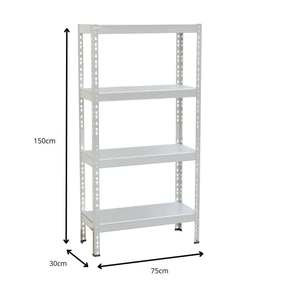 Avasco Stellingkast Metaal - Opbergrek Solid 50 - 145x72,5x30 - wit