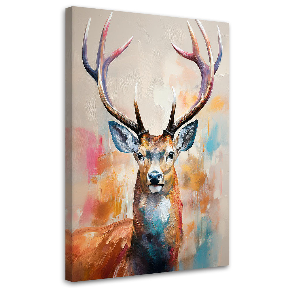 Feeby Obraz na płótnie, Jeleń Zwierzęta Malowany 40x60