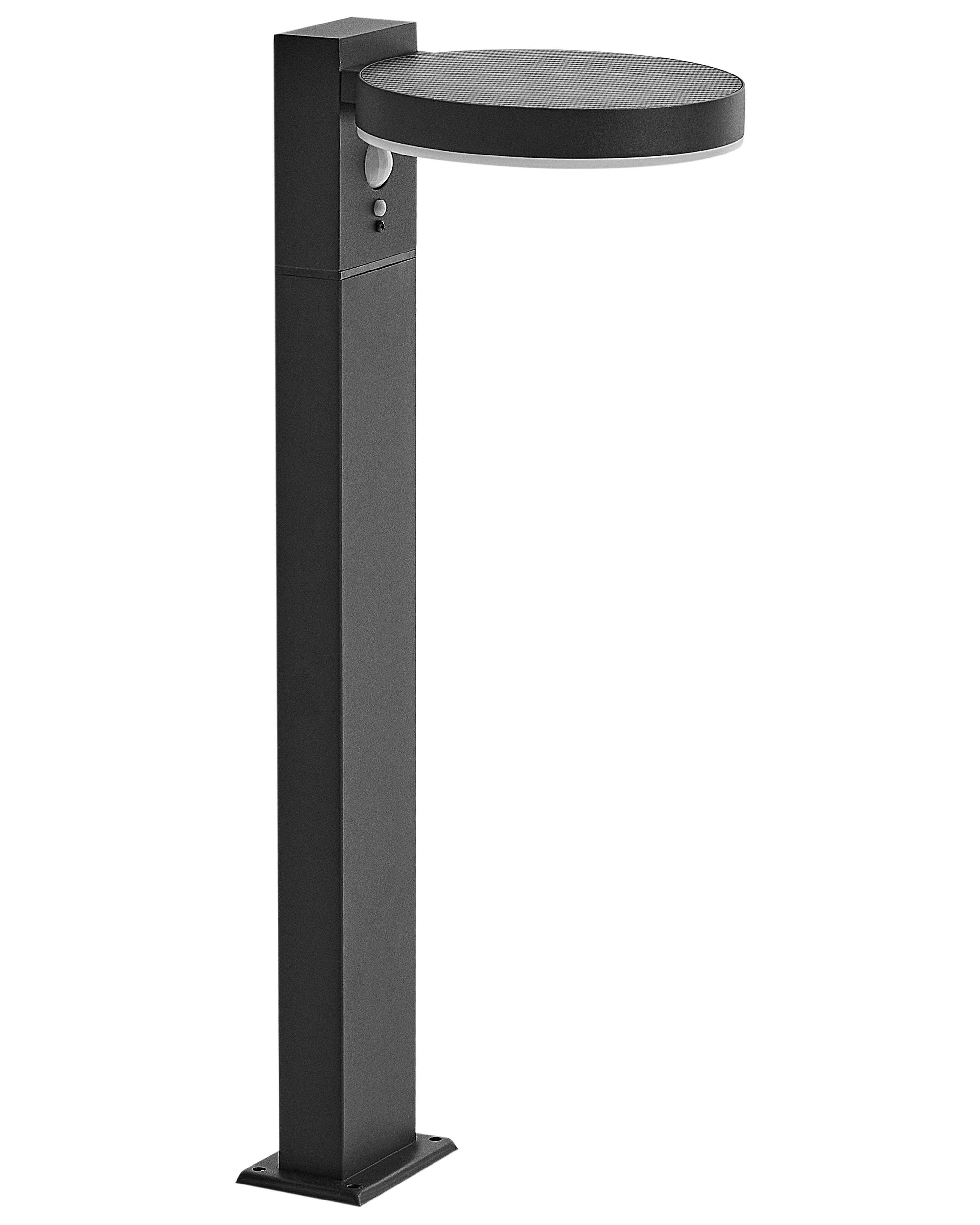 Solar Outdoor LED Bollard Lamp PARKERS with Motion Sensor Black