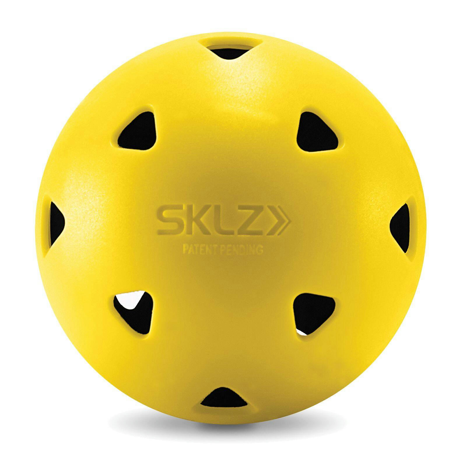 SKLZ Impact Practice Heavy-Duty Limited-Flight Training Softball, Yellow/Black, 8-pk