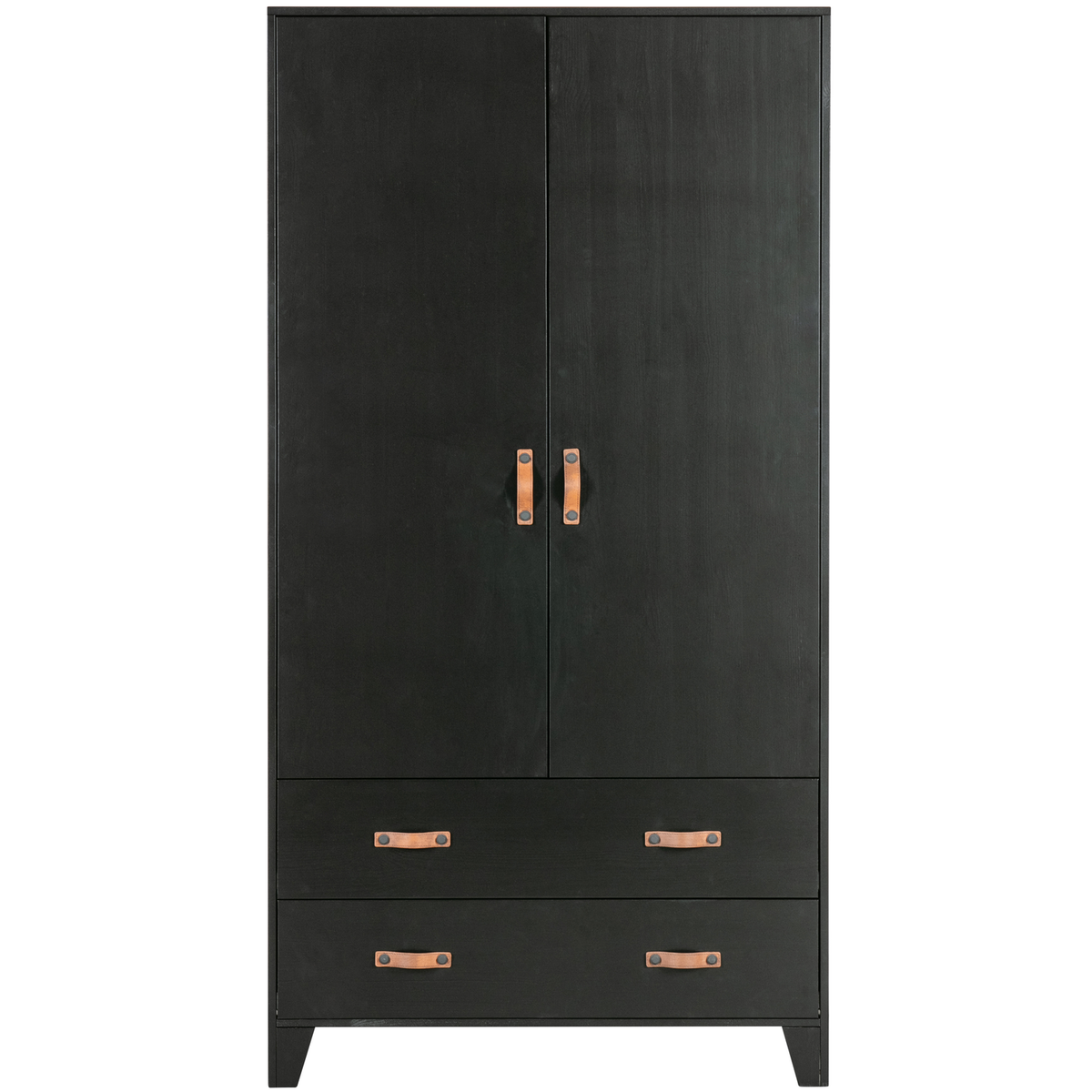 WOOOD garderobekast Dian - Grenen - Zwart - 180x94x40