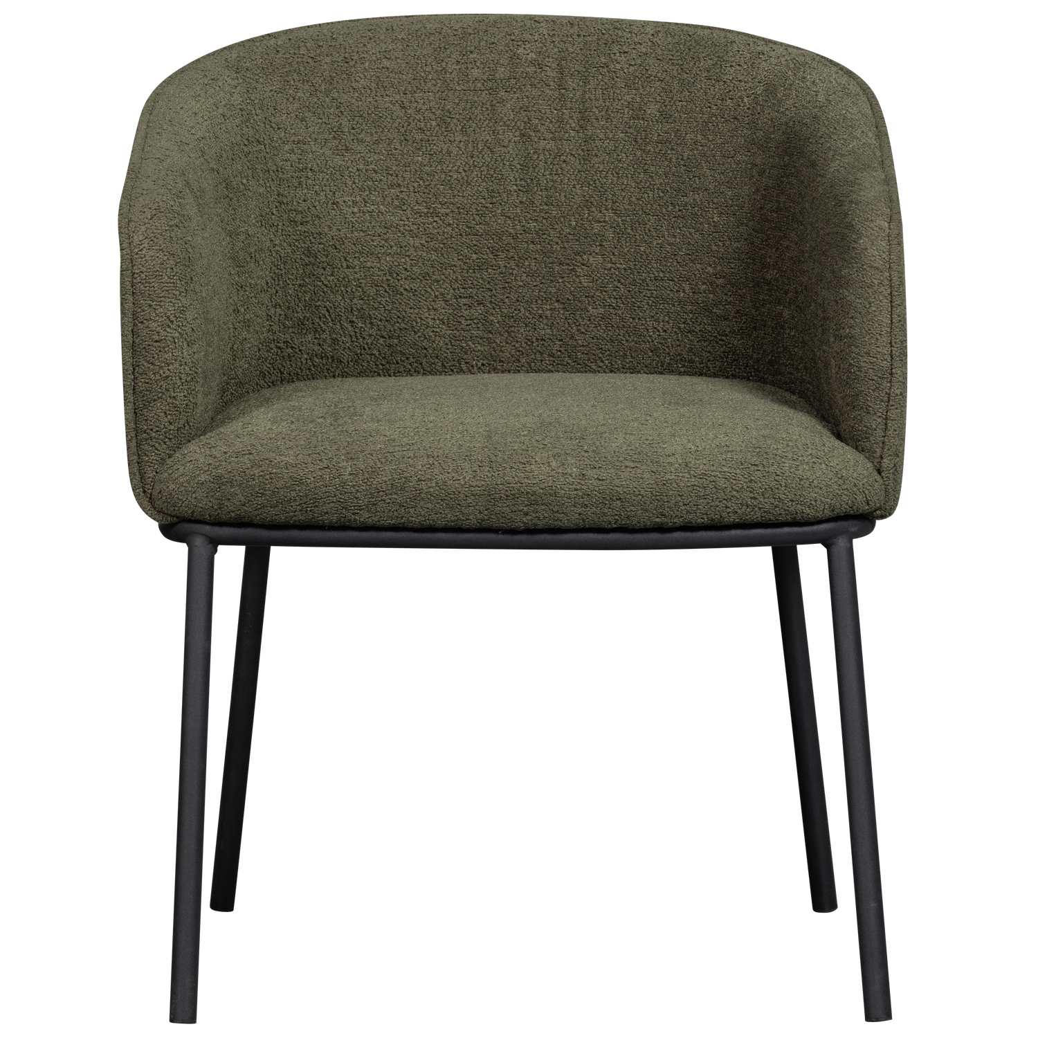 WOOOD eetkamerstoel Leon - Bouclé - Forest Green - 77x61x63
