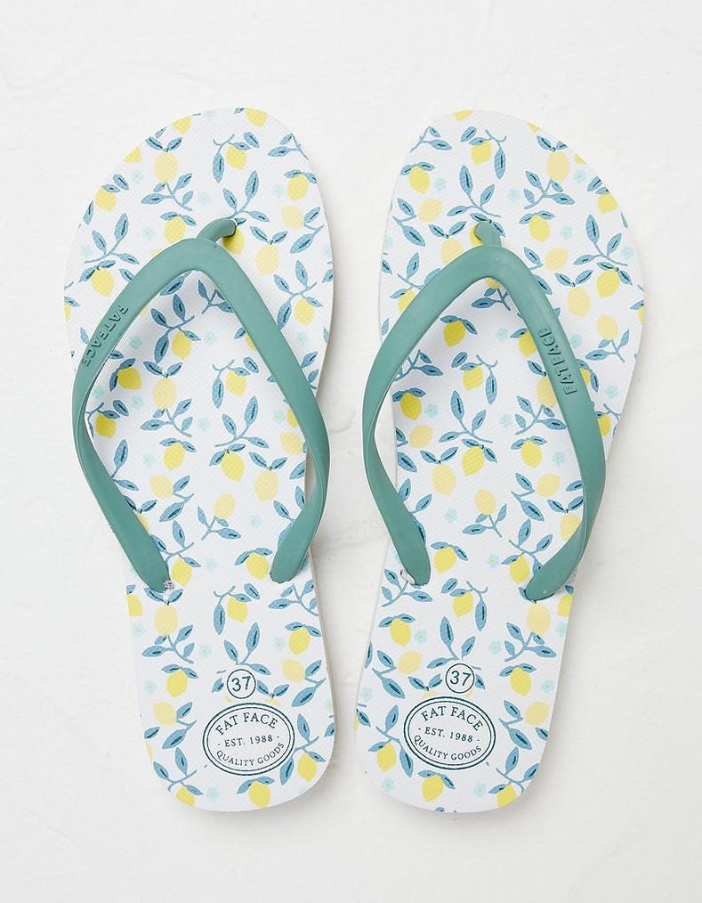 Portloe Lemon Flip Flops