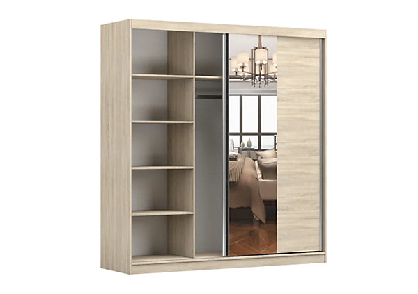 Armoire Oriane 203cm avec miroir