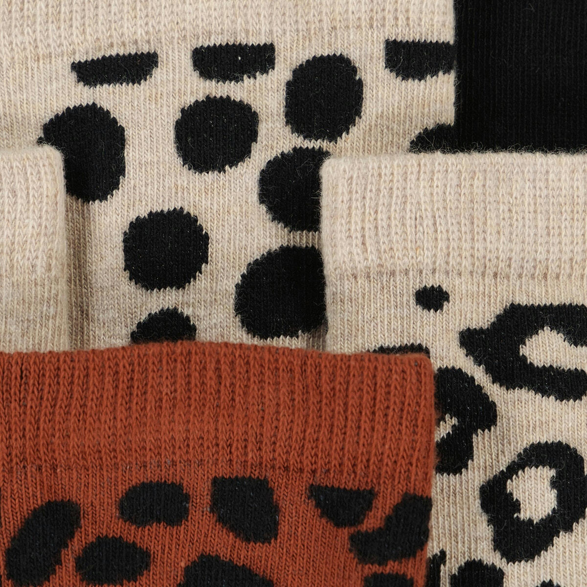 Lot de 5 mi-chaussettes, animalier