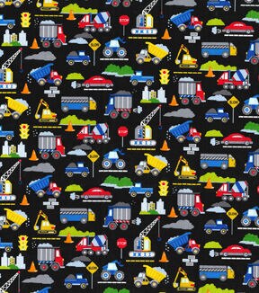 Fabric Traditions Novelty Cotton Fabric Construction On Black
